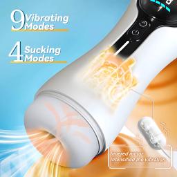 Dispositivo de Masturbação Masculina 3 em 1 com 4 Funções de Sucção e 9 Vibrações, Controle por Aplicativo, Simulação Realista de Sexo Oral, Vagina Artificial, Brinquedos Sexuais para Homens - Image 3