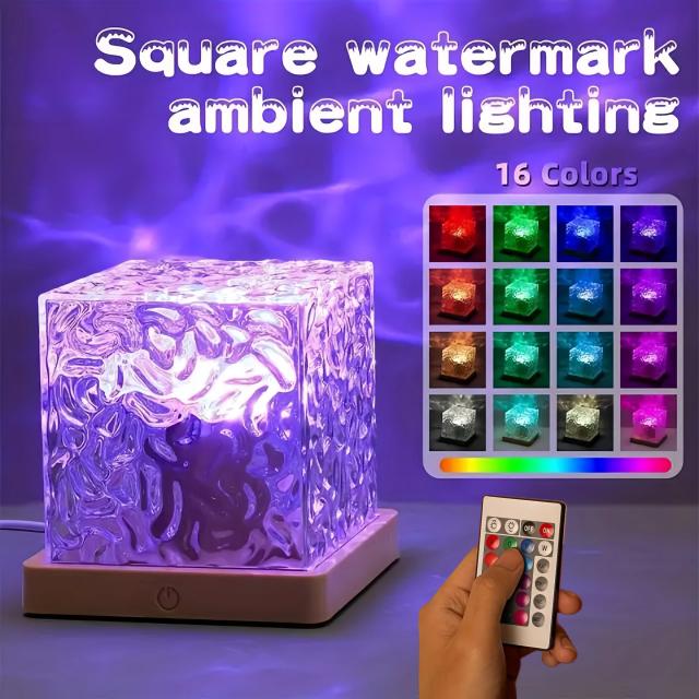 Projetor de Luz Aurora Onda do Oceano RGB 16 Cores com Controle Remoto
