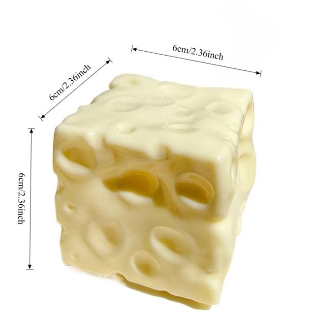 Bola Anti-stress Taba Squishy Cubo de Queijo Relaxante para Crianças e Adultos