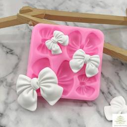 Molde de Silicone em Forma de Laço, 1 peça, Flexível e Reutilizável para Decoração de Chocolate, Fondant, Bolos e Cupcakes - Image 1