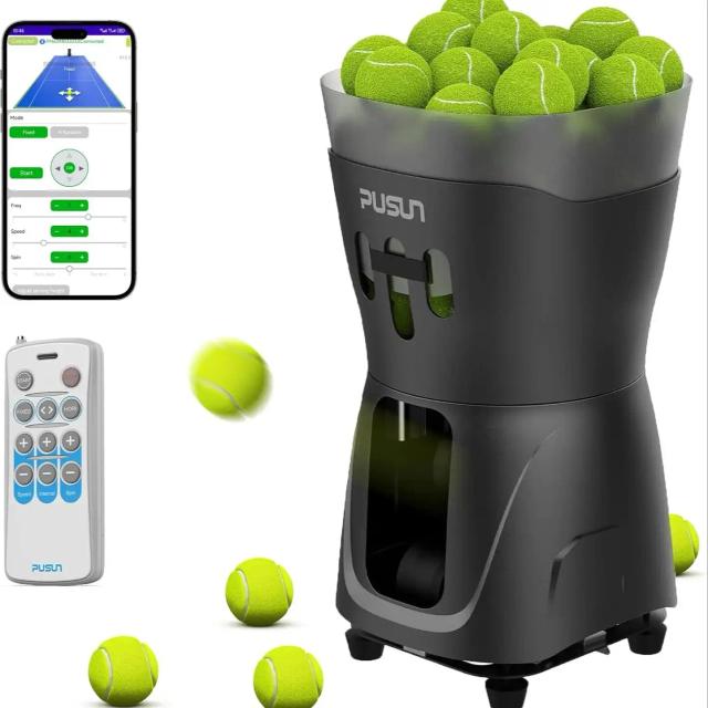 Máquina de Bola de Tênis PT-MINI PRO Controlada por Aplicativo 65+ Bolas