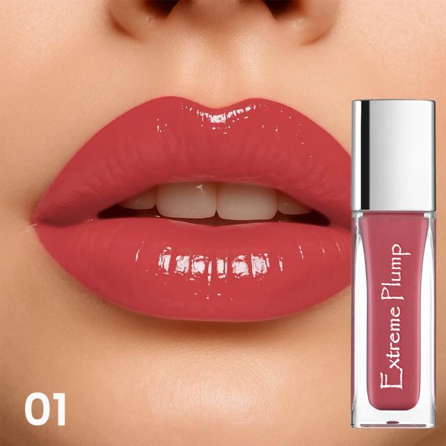 Brilho Labial Espelhado com Brilho de Água Hidratante Longa Duração para Mulheres
