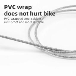 Rockbros bloqueio de bicicleta anti-roubo portátil leve senha de 3 dígitos bloqueio de cabo capacete corrente mochila acessórios de bicicleta - Image 5