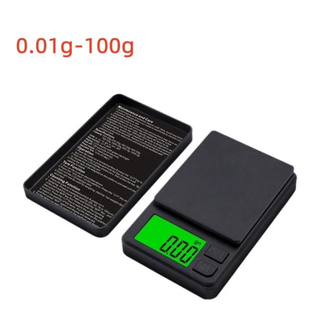 Balança Digital de Alta Precisão 100g/500g 0.01g - Leveza e Exatidão para Joias e Cozinha