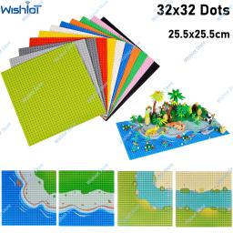 Placa de base 32*32 pontos clássico blocos de construção tijolos placa base vista rua 3811 montagem diy legoeds-compatível crianças brinquedos - Image 1