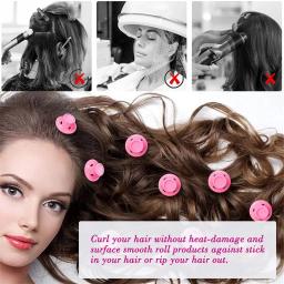 10/20 pçs rolos de cabelo de borracha macia silicone heatless rolos de cabelo clipes sem machucar rolos de cabelo cabeleireiro diy ferramentas de estilo de cabelo - Image 6