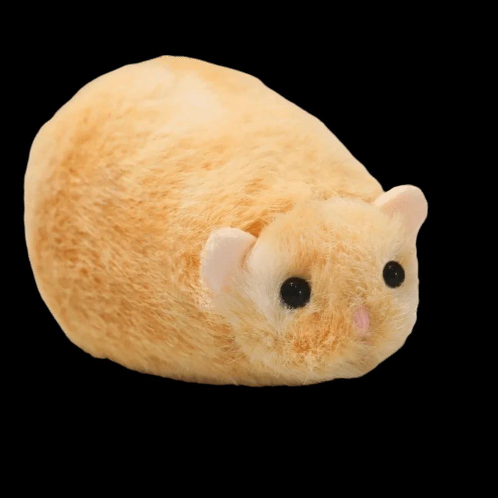 Brinquedos de Pelúcia de Hamster Dourado em Estilo Cartoon, Super Macios, Brinquedo de Apertar em Forma de Rato, Figura de Animal Confortável para Decoração de Casa - Image 1