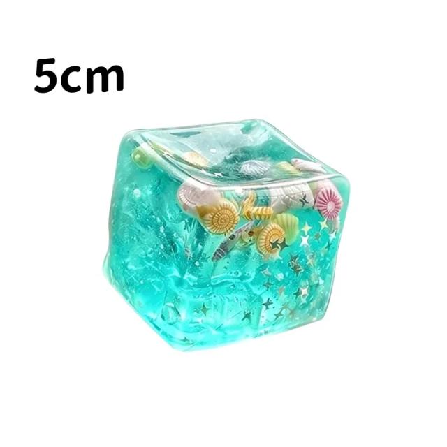 Bolas Antiestresse Macias de Conchas Marinhas Brinquedo Fidget Super Macio Transparente Cubos de Maltose em Formato de Estrela Brinquedo Fidget Apertar Alívio Estresse Adulto