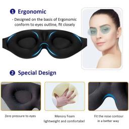 Máscara para Dormir 3/2/1 peças, Máscara 3D Super Macia para Bloquear a Luz, Ideal para Mulheres, Homens e Família, para Uso em Viagens e em Casa - Image 6