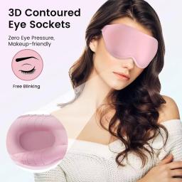 Máscara para Dormir 3D Contornada, Máscara de Dormir 100% Bloqueadora de Luz, Venda para os Olhos Macia com Zero Pressão nos Olhos, Slaapmasker - Image 3