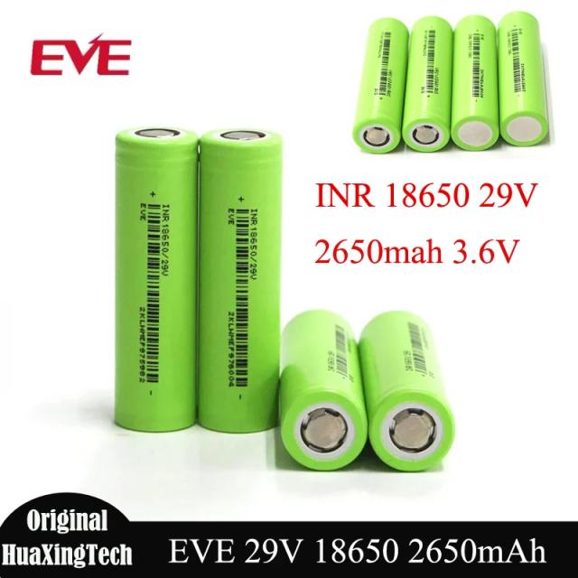 Bateria Eve 18650 2650mAh 3.6V Li-ion Recarregável Grau A