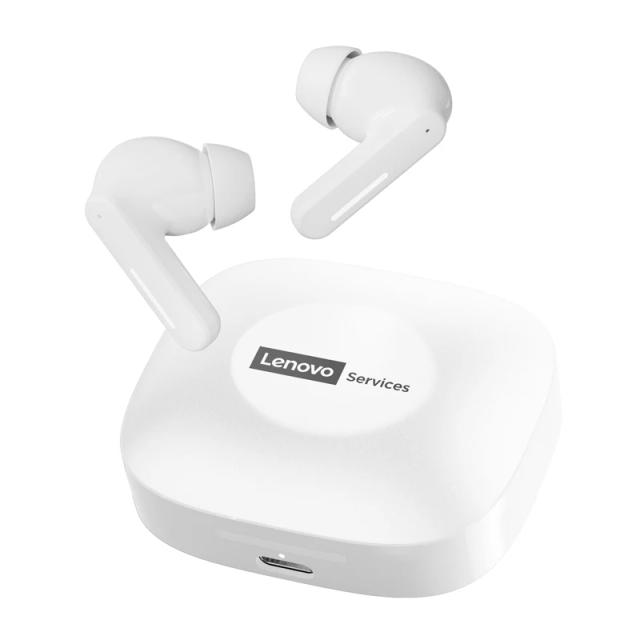 Lenovo Fone de Ouvido Bluetooth LE209 com Microfone AI, Baixa Latência, 30 Horas de Bateria