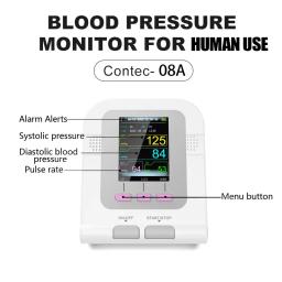 Monitor Digital de Pressão Arterial CONTEC 08A para Uso Humano com Software para PC, Esfigmomanômetro com Display LCD, Braçadeira e Sonda de Oxigênio no Sangue Opcional - Image 3