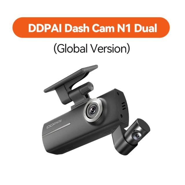 DDPAI Dash Cam N1 Gravação Dupla Frontal e Traseira NightVIS 1296P