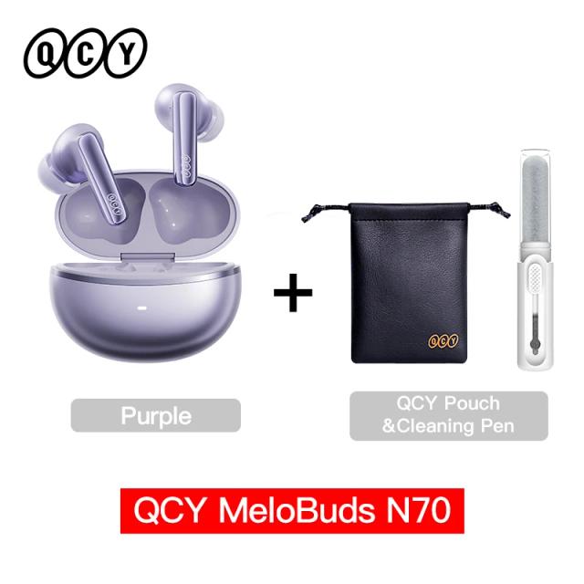 QCY MeloBuds N70 Fones de Ouvido Sem Fio ANC LDAC Bluetooth 6.0 50 Horas