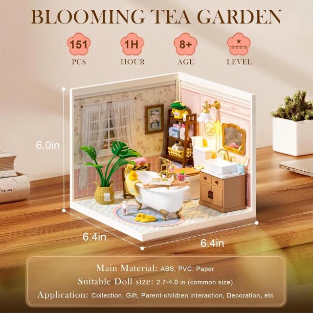 Rolife Kit de Casa de Bonecas DIY Miniatura com Iluminação LED