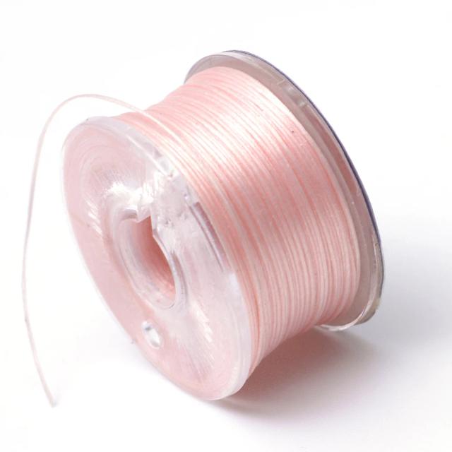 Fios de poliéster com revestimento especial de 0,1 mm, 50 jardas/rolo, para miçangas, bijuterias, cordões para artesanato, pulseiras, brincos e acessórios para confecção DIY.