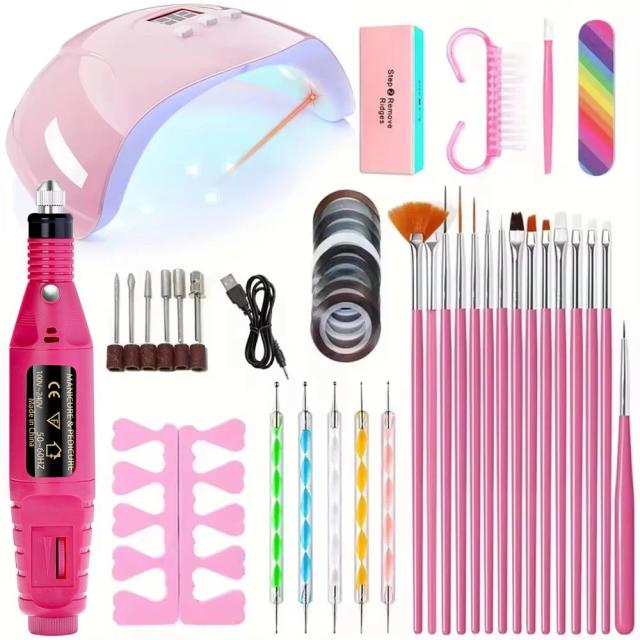 LINMANDA Kit Profissional Broca Elétrica USB Lâmpada UV LED Unhas Gel Acrílico