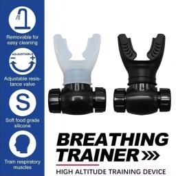 Dispositivo de exercício respiratório para pulmões, treinador respiratório com resistência ajustável, material de silicone avançado, sistema de válvula dupla - Image 1