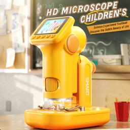 Microscópio Portátil 1600X com Tela de 2 Polegadas, Lente de Ampliação para Crianças, Mini Microscópio Eletrônico com Suporte para Fotos P02 - Image 2