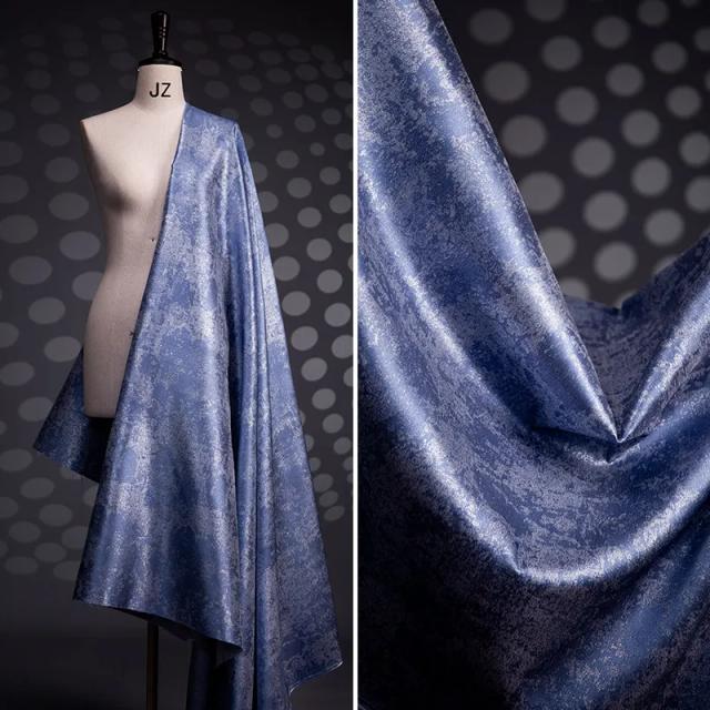 Tecido Jacquard Dourado Refletivo por Metro para Decoração e Moda