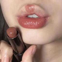Batom vermelho marrom, à prova d'água, hidratante, espelhado, natural, maquiagem de longa duração, presente para o dia dos namorados - Image 1