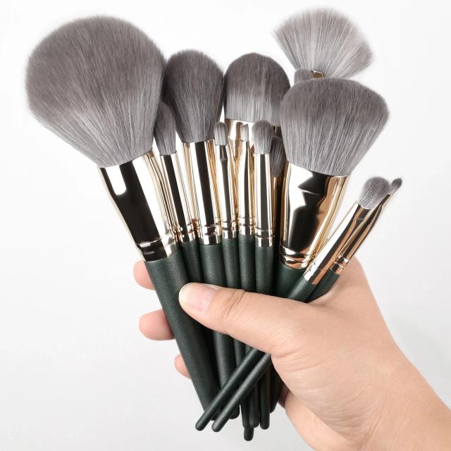 Conjunto de Pincéis de Maquiagem 14 Peças - Aplicação Profissional e Macia