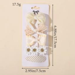 4 pçs doce laço impresso bowknot grampos de cabelo para cabelo meninas artesanal hairpin boutique presilhas headwear acessórios para o cabelo do bebê - Image 6