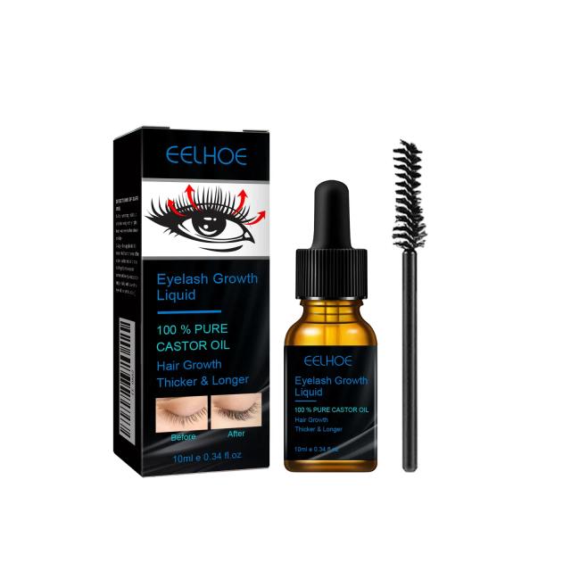 Sérum Líquido Natural para Crescimento de Sobrancelhas e Cílios com Óleo de Rícino 10ml