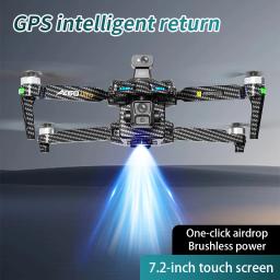 Novo ae60 gps rc drone 8k câmera profissional hd sem escova 3 eixos cardan evitar obstáculos tela grande fpv drones rc quadcopter - Image 4