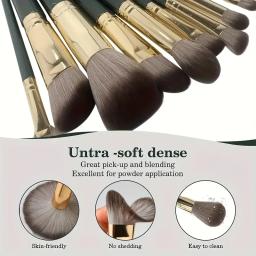14 peças conjunto de pincéis de maquiagem macio macio sombra escova corretivo escova blush pincel de maquiagem ferramenta de beleza pincel de maquiagem - Image 4