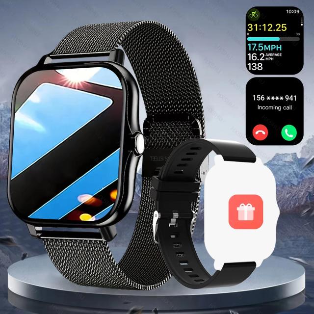 LAXASFIT Smartwatch 2025 Tela Touch Esportes Fitness Chamada Bluetooth