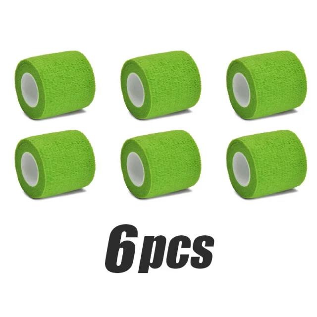 6 pçs 5cm x 4.6m tatuagem aperto bandagem tatuagem aperto fita capa envoltório dedo proteção de pulso não tecido elástico tatuagem bandagem