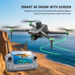 2026 Novo drone ZH8 4KHD com tela, motor sem escovas, lançamento aéreo, dobrável, grande, com controle remoto, quadricóptero para fotografia aérea e transmissão FPV em tempo real - Image 3