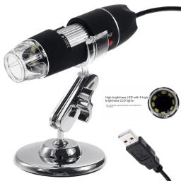 Ajustável 1600x 2mp 1080p 8 led microscópio digital tipo-c/micro usb lupa eletrônico estéreo usb endoscópio para telefone pc - Image 3