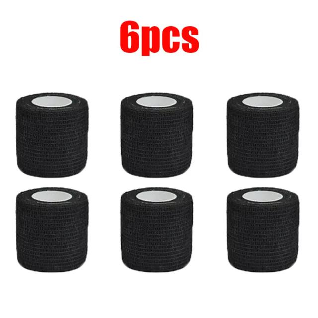 6/12 pçs colorido esporte auto adesivo elástico bandagem envoltório fita elastoplast para joelho dedo tornozelo bandagem atlética à prova dwaterproof água