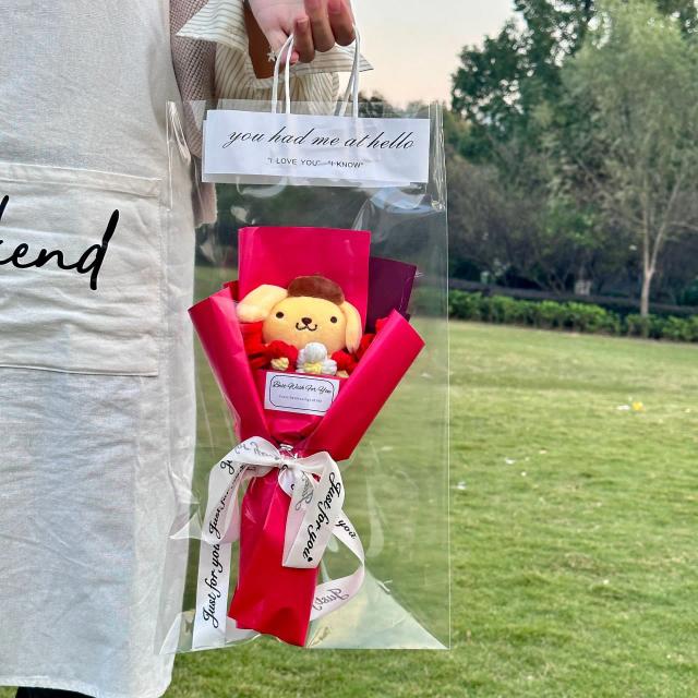 Sanrio Kuromi Pelúcia Boneca Macia Buquê de Flores Presente Aniversário Dia dos Namorados