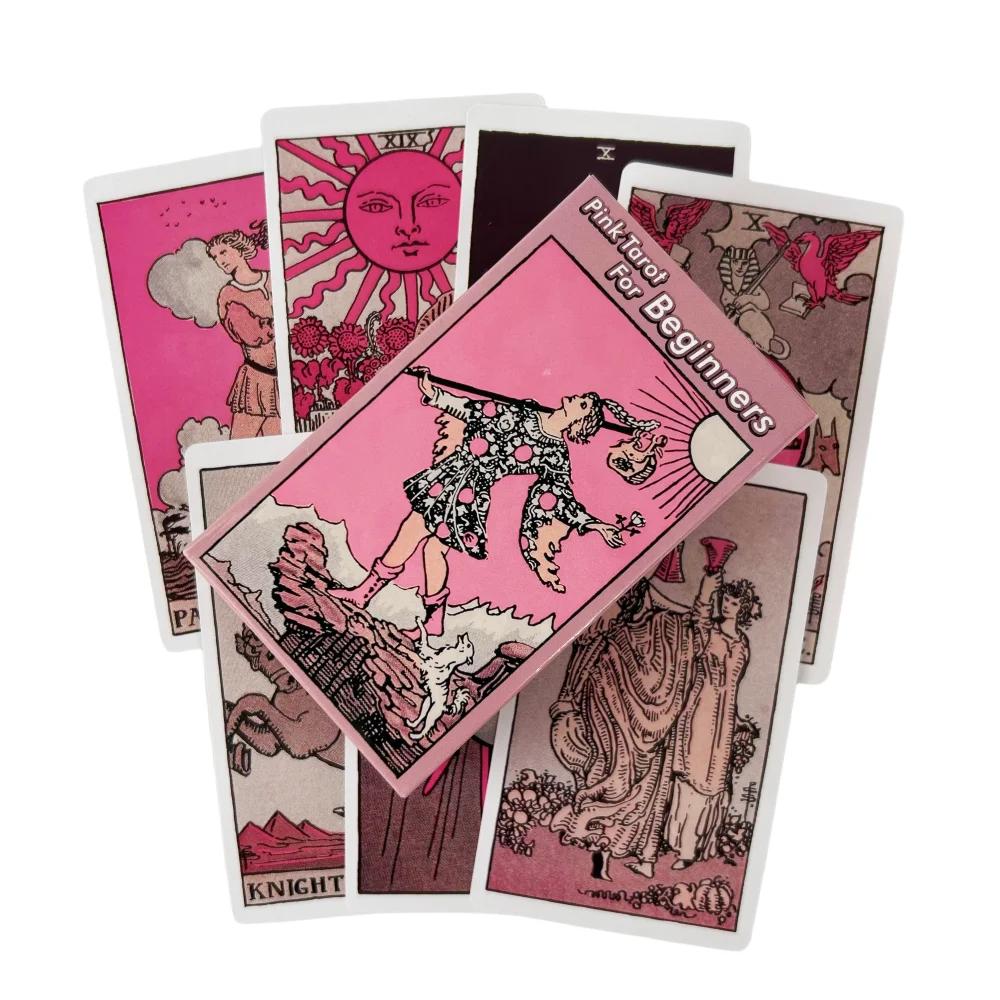 Jogo de cartas de tarô rosa rider para iniciantes, baralho de adivinhação, versões em inglês, edição oracle, jogo de mesa para festa - Image 1