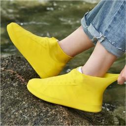 Borracha Rain Boot Overshoes para uso ao ar livre, Silicone impermeável sapato cobre, chuvoso dia sapato capa, reutilizável, antiderrapante, 1 par - Image 2