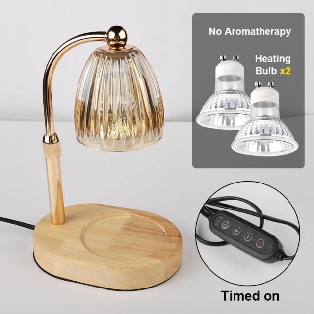 Lâmpada Aquecedora de Velas 50W com Timer Regulável Luz de Vela Ajustável Decoração Aconchegante para Quarto e Casa