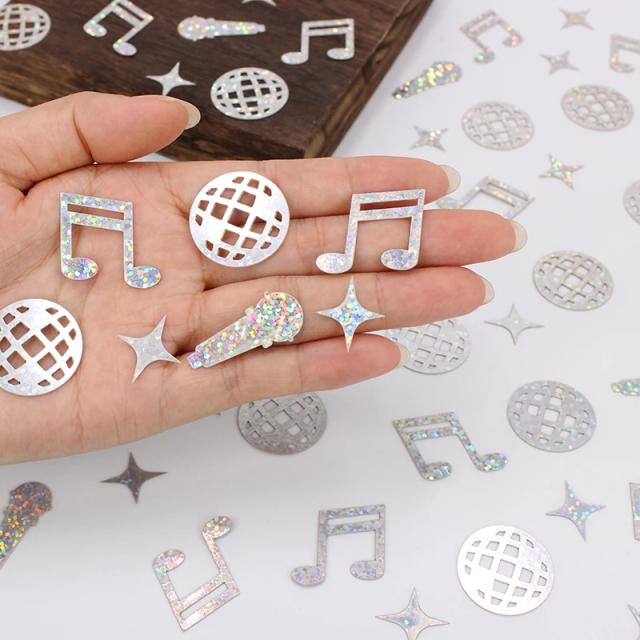 100 peças Confetes Disco Ball Decorações de Festa Musical Aniversário Casamento