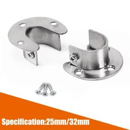 304 aço inoxidável flangeseat guarda-roupa haste de suspensão fixação acessórios de ferragem cortina haste tubo gancho fixação suporte assento - Image 4