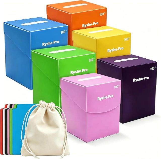 Estojo de Baralho Multicolorido para Cartas de Coleção - Armazenamento Durável e à Prova d'Água