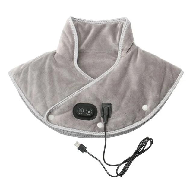 Aquecimento elétrico ombro pescoço almofada massageador três engrenagens compressa quente cervical xale mais quente usb para ombro pescoço volta relaxar cinta