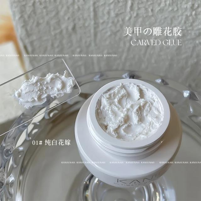 Gel de Escultura 3D para Unhas 5ml - Acabamento Cetim Pérola Branco