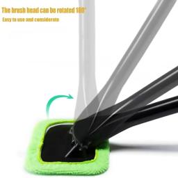 Kit de escova para limpeza de janelas de carro, ferramenta de lavagem para limpeza de para-brisa, limpador de vidro interno com alça longa, acessórios para carro - Image 6