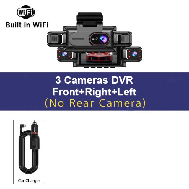 Câmera Veicular Dashcam 4 Canais WiFi FHD 1080P Visão Noturna
