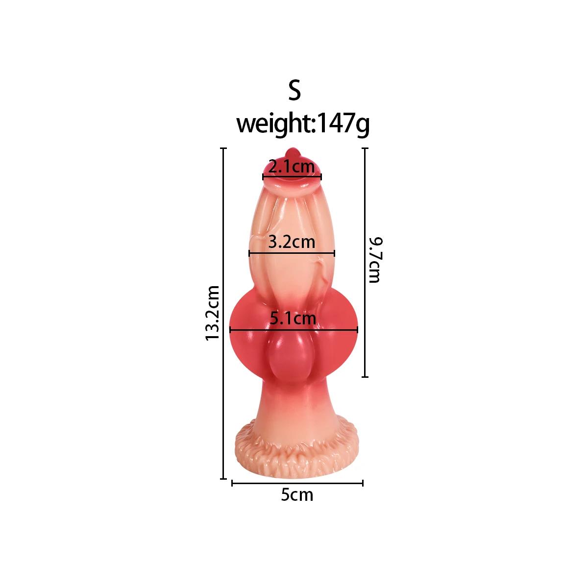 Dildo Realista Gigante em Forma de Cão, Plug Anal para Estimulação Vaginal, Brinquedo Sexual para Masturbação Feminina, Plug Anal Grande, Vários Tamanhos, Pênis de Cão Monstro - Image 1