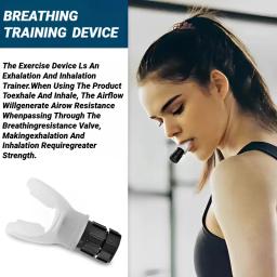 1 unidade de aparelho portátil para exercícios respiratórios para os pulmões, treinador de respiração para fitness, treino de resistência com resistências ajustáveis para esportes. - Image 2