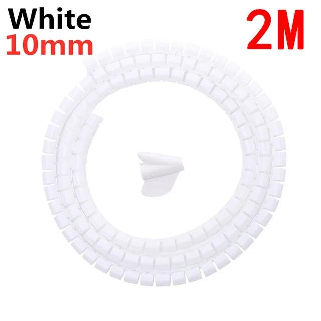 Organizador de Cabo Espiral Flexível 1/2m Tubo de Armazenamento Protetor de Cabo